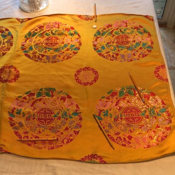 VINTAGE ASIAN Fabric with flaws at least 40 years old. - Picture 10 of 16